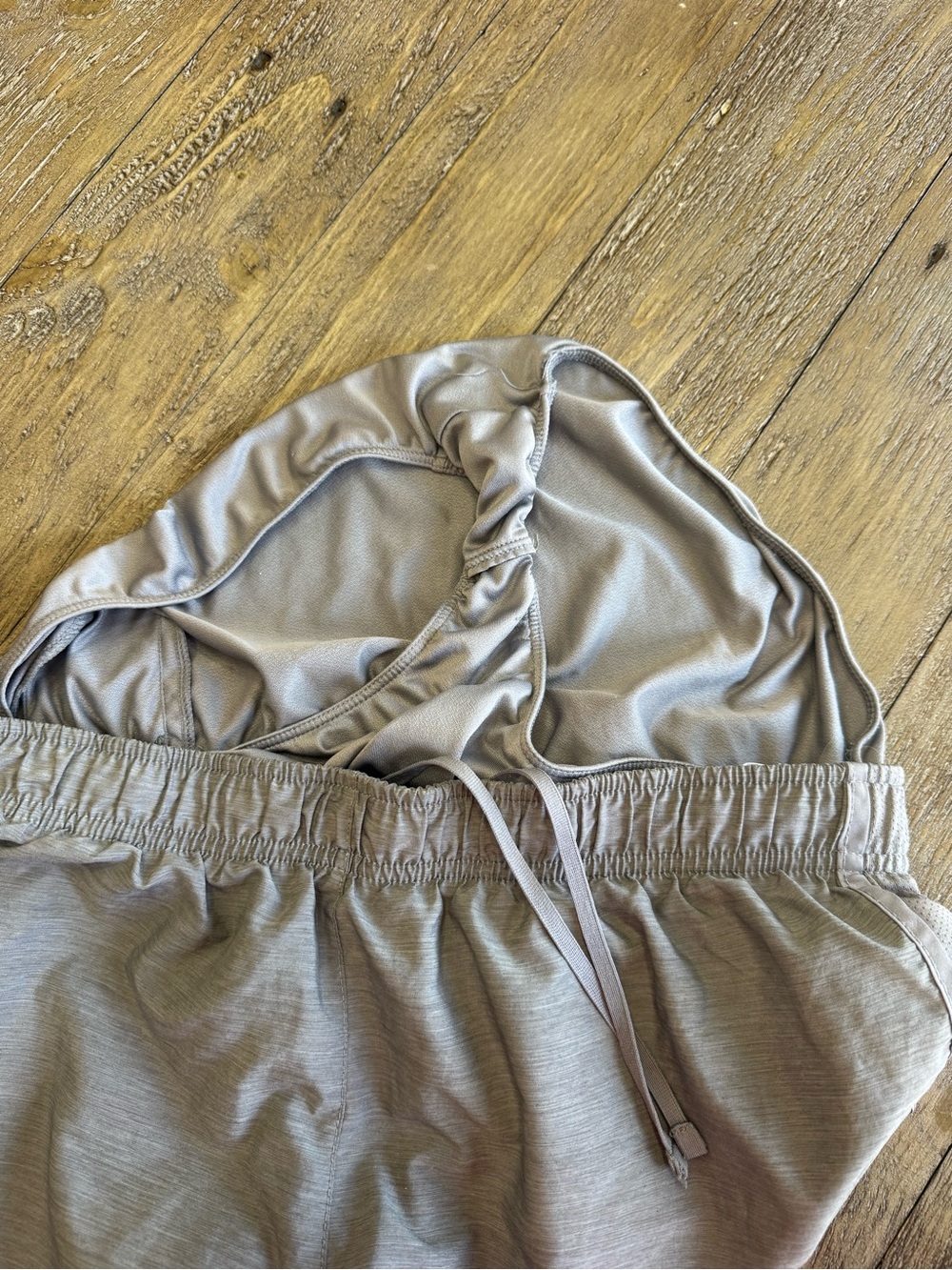 Nike Dri-FIT Running Shorts Womens L Gray Athletic Elastic Waist Lightweight - Picture 5 of 8